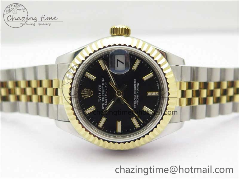 Datejust 28mm 279173 SS YG BP Maker Best Edition Black Dial on SS YG Jubilee Bracelet ETA2671