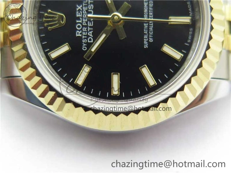Datejust 28mm 279173 SS YG BP Maker Best Edition Black Dial on SS YG Jubilee Bracelet ETA2671