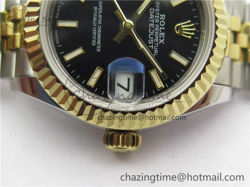 Datejust 28mm 279173 SS YG BP Maker Best Edition Black Dial on SS YG Jubilee Bracelet ETA2671