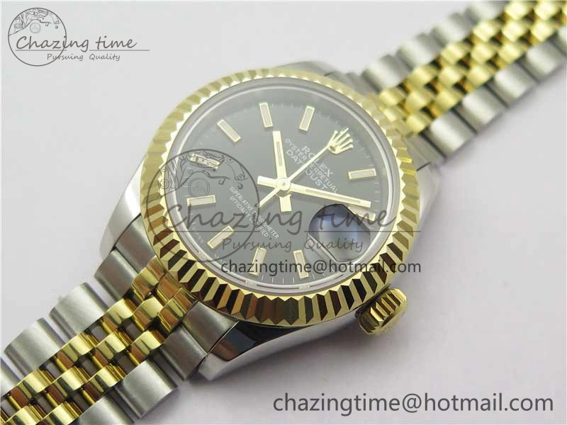 Datejust 28mm 279173 SS YG BP Maker Best Edition Black Dial on SS YG Jubilee Bracelet ETA2671
