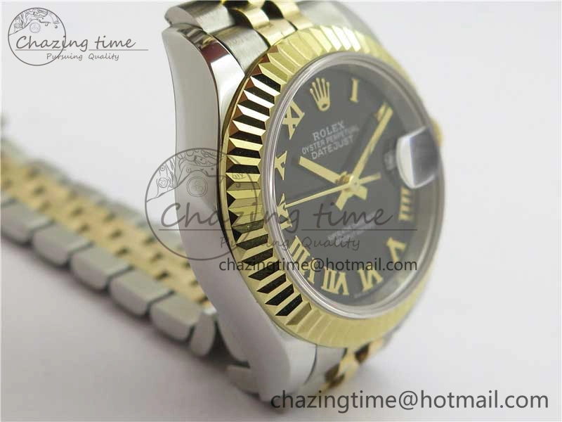 Datejust 28mm 279173 SS YG BP Maker Best Edition Black Roman Markers Dial on SS YG Jubilee Bracelet ETA2671