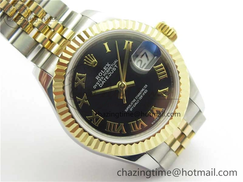 Datejust 28mm 279173 SS YG BP Maker Best Edition Black Roman Markers Dial on SS YG Jubilee Bracelet ETA2671