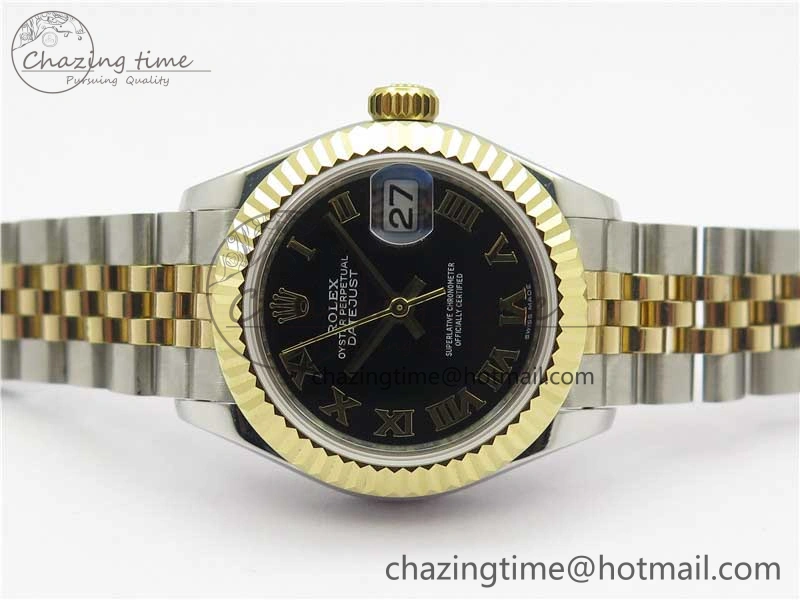 Datejust 28mm 279173 SS YG BP Maker Best Edition Black Roman Markers Dial on SS YG Jubilee Bracelet ETA2671