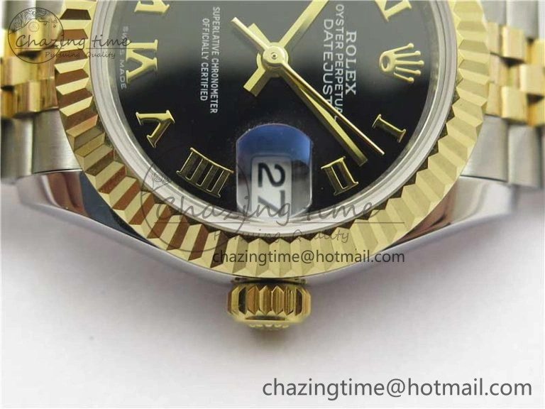 Datejust 28mm 279173 SS YG BP Maker Best Edition Black Roman Markers Dial on SS YG Jubilee Bracelet ETA2671