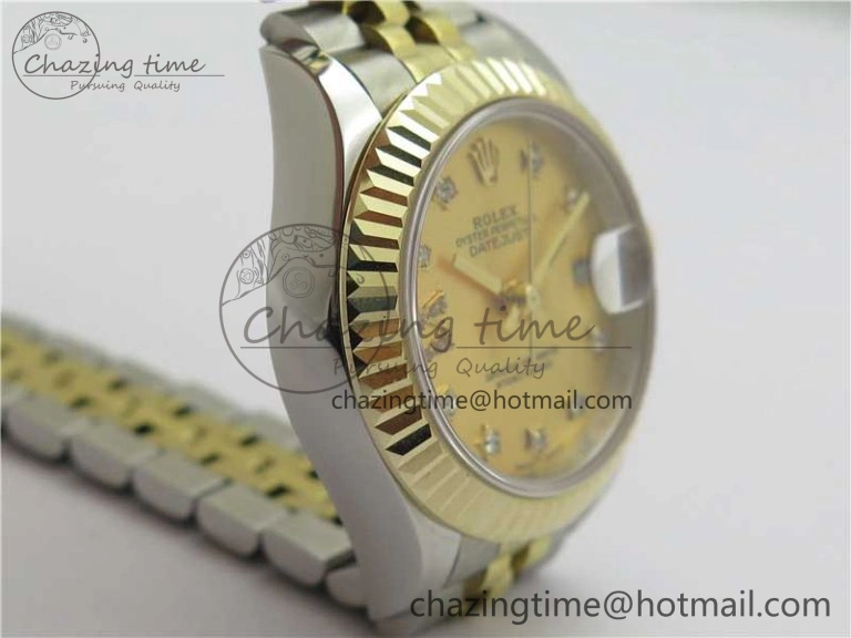 Datejust 28mm 279173 SS YG BP Maker Best Edition Gold Crystal Dial on SS YG Jubilee Bracelet ETA2671
