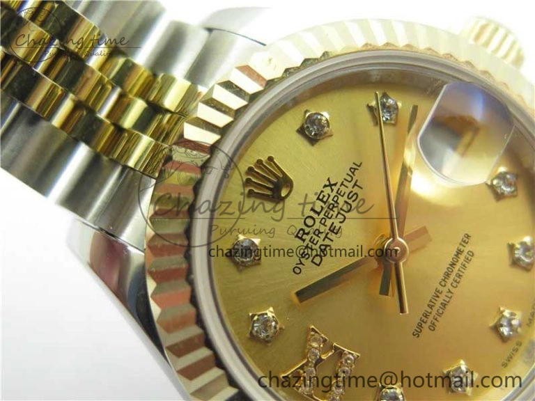 Datejust 28mm 279173 SS YG BP Maker Best Edition Gold Crystal Dial on SS YG Jubilee Bracelet ETA2671