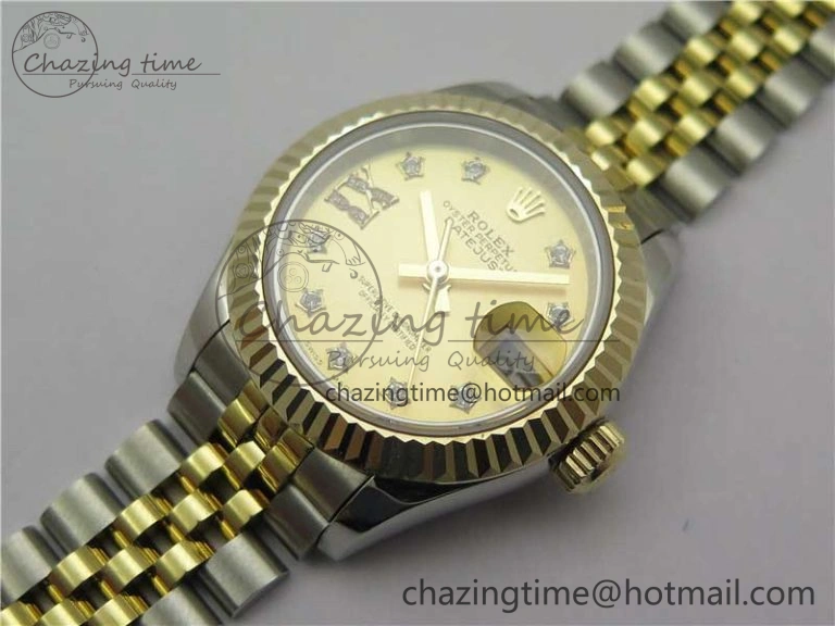 Datejust 28mm 279173 SS YG BP Maker Best Edition Gold Crystal Dial on SS YG Jubilee Bracelet ETA2671
