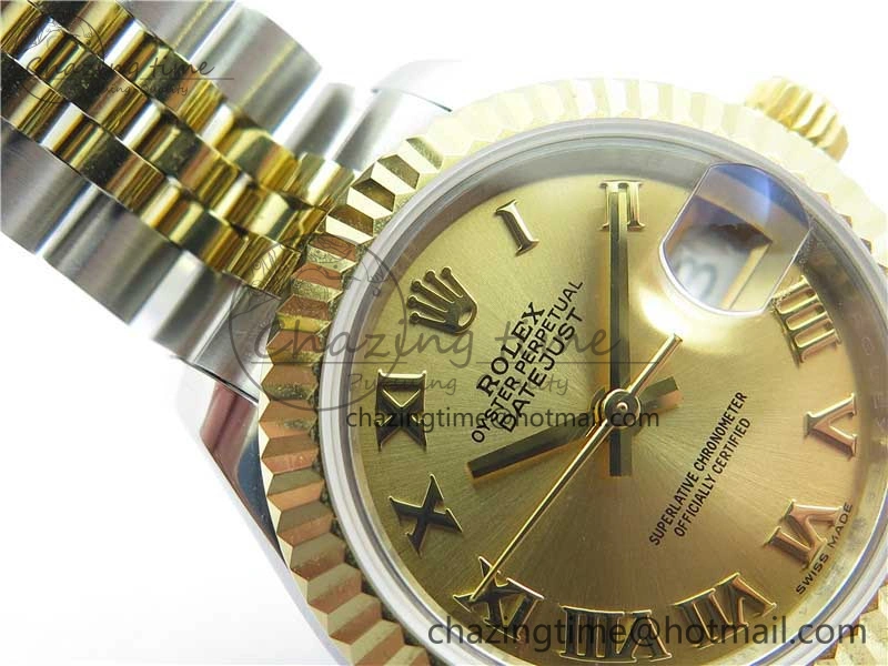 Datejust 28mm 279173 SS YG BP Maker Best Edition Gold Roman Markers Dial on SS YG Jubilee Bracelet ETA2671