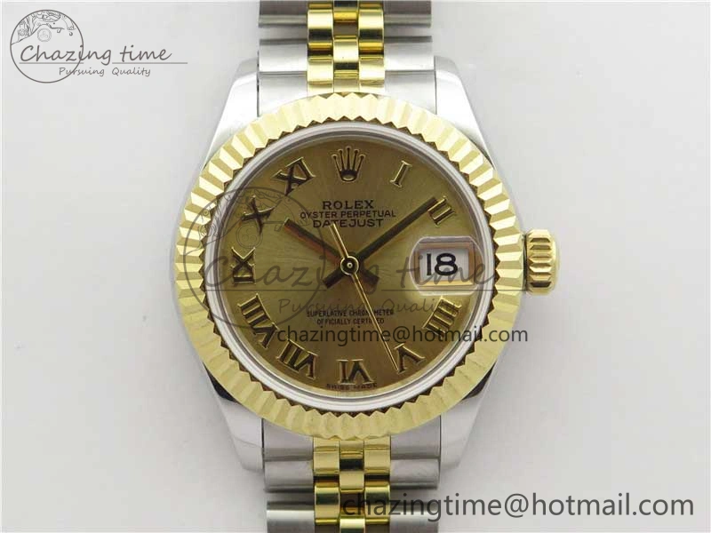 Datejust 28mm 279173 SS YG BP Maker Best Edition Gold Roman Markers Dial on SS YG Jubilee Bracelet ETA2671