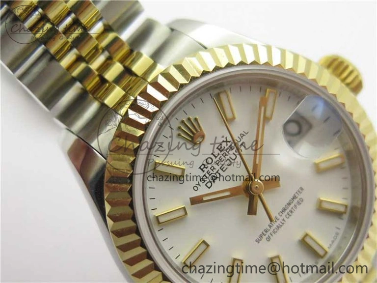 Datejust 28mm 279173 SS YG BP Maker Best Edition White Dial on SS YG Jubilee Bracelet ETA2671