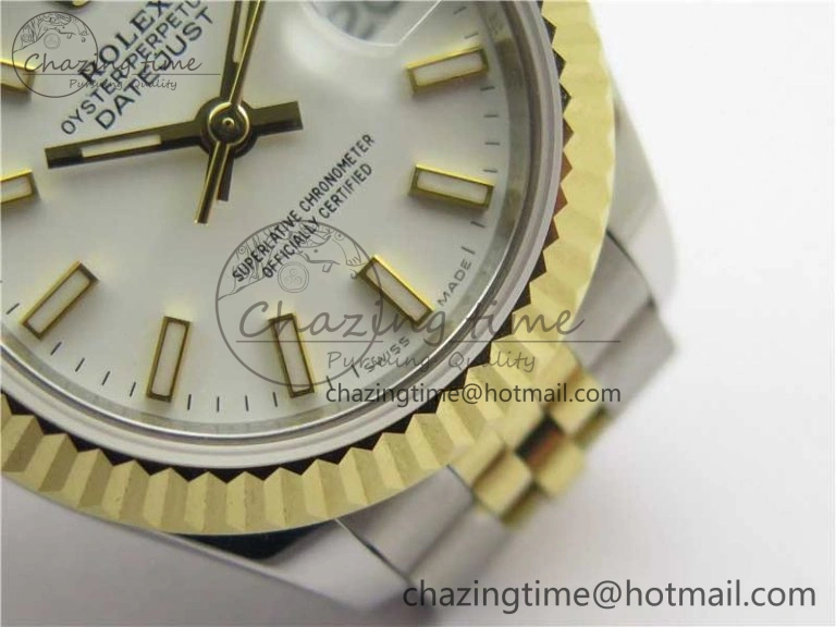 Datejust 28mm 279173 SS YG BP Maker Best Edition White Dial on SS YG Jubilee Bracelet ETA2671