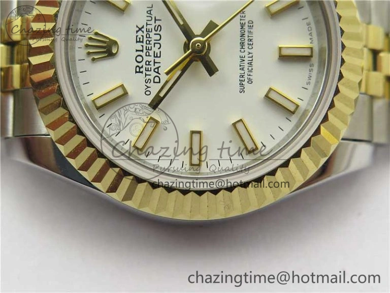 Datejust 28mm 279173 SS YG BP Maker Best Edition White Dial on SS YG Jubilee Bracelet ETA2671