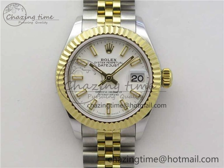 Datejust 28mm 279173 SS YG BP Maker Best Edition White Dial on SS YG Jubilee Bracelet ETA2671
