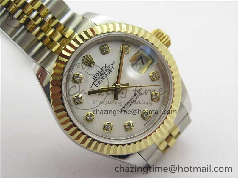 Datejust 28mm 279173 SS YG BP Maker Best Edition White MOP Crystal Dial on SS YG Jubilee Bracelet ETA2671