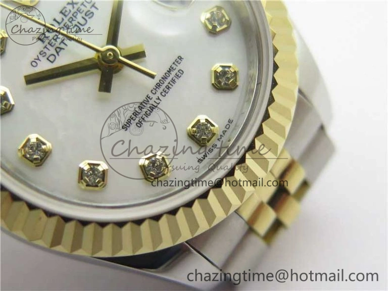 Datejust 28mm 279173 SS YG BP Maker Best Edition White MOP Crystal Dial on SS YG Jubilee Bracelet ETA2671