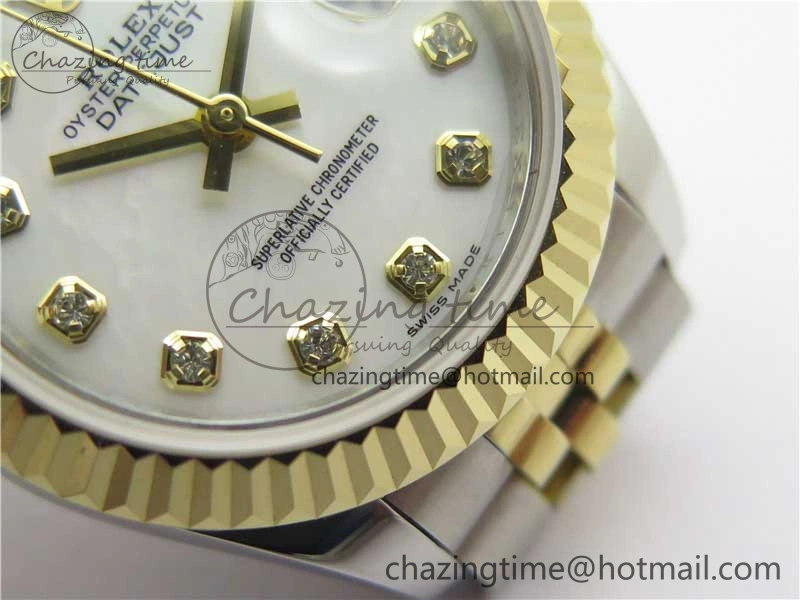 Datejust 28mm 279173 SS YG BP Maker Best Edition White MOP Crystal Dial on SS YG Jubilee Bracelet ETA2671