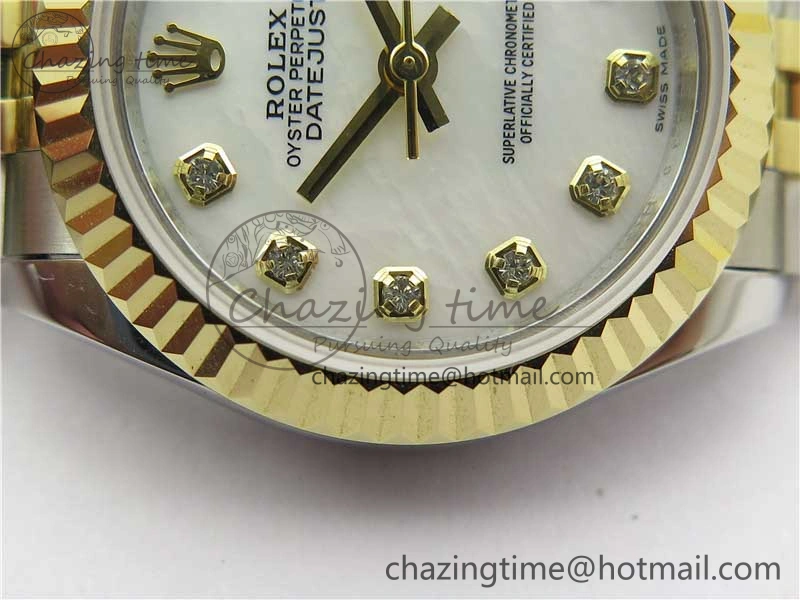 Datejust 28mm 279173 SS YG BP Maker Best Edition White MOP Crystal Dial on SS YG Jubilee Bracelet ETA2671