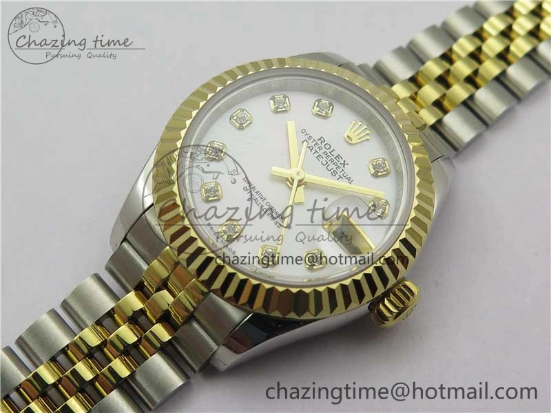 Datejust 28mm 279173 SS YG BP Maker Best Edition White MOP Crystal Dial on SS YG Jubilee Bracelet ETA2671