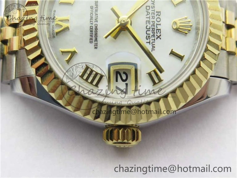 Datejust 28mm 279173 SS YG BP Maker Best Edition White Roman Markers Dial on SS YG Jubilee Bracelet ETA2671