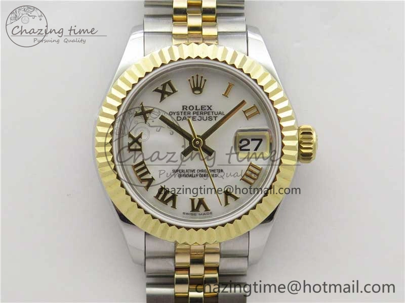 Datejust 28mm 279173 SS YG BP Maker Best Edition White Roman Markers Dial on SS YG Jubilee Bracelet ETA2671