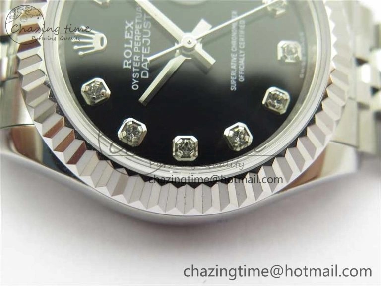 Datejust 28mm 279174 SS BP Maker Best Edition Black Crystal Dial on SS Jubilee Bracelet ETA2671