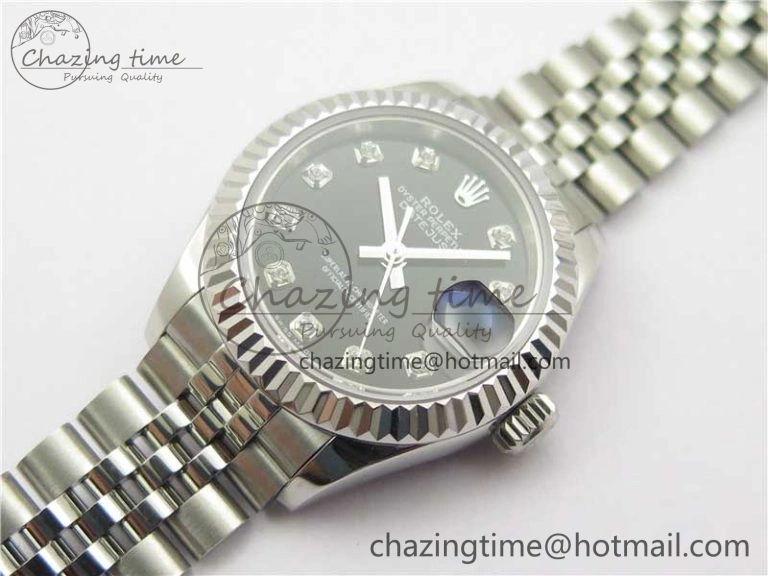 Datejust 28mm 279174 SS BP Maker Best Edition Black Crystal Dial on SS Jubilee Bracelet ETA2671
