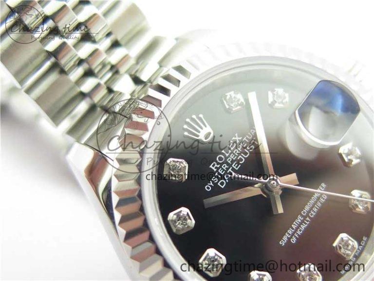 Datejust 28mm 279174 SS BP Maker Best Edition Black Crystal Dial on SS Jubilee Bracelet ETA2671