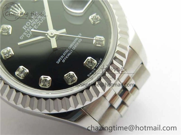 Datejust 28mm 279174 SS BP Maker Best Edition Black Crystal Dial on SS Jubilee Bracelet ETA2671