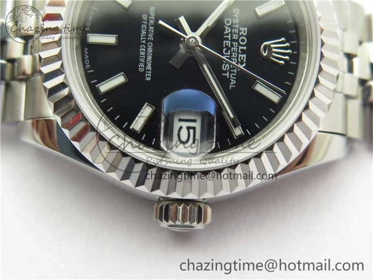 Datejust 28mm 279174 SS BP Maker Best Edition Black Dial on SS Jubilee Bracelet ETA2671