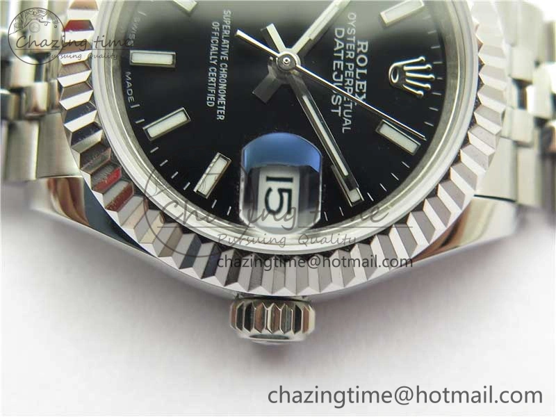 Datejust 28mm 279174 SS BP Maker Best Edition Black Dial on SS Jubilee Bracelet ETA2671