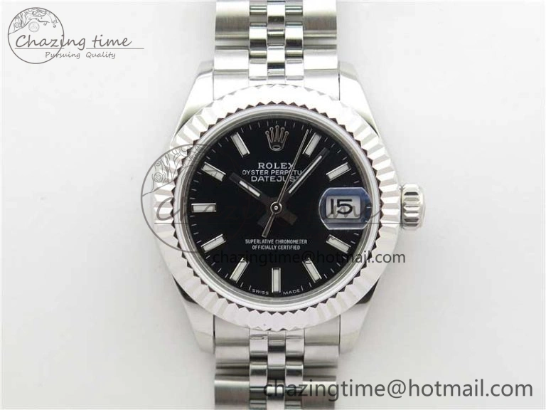 Datejust 28mm 279174 SS BP Maker Best Edition Black Dial on SS Jubilee Bracelet ETA2671