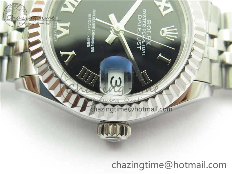 Datejust 28mm 279174 SS BP Maker Best Edition Black Roman Dial on SS Jubilee Bracelet ETA2671
