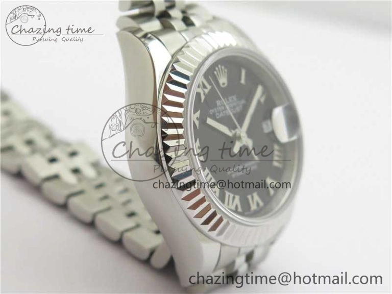 Datejust 28mm 279174 SS BP Maker Best Edition Black Roman Dial on SS Jubilee Bracelet ETA2671