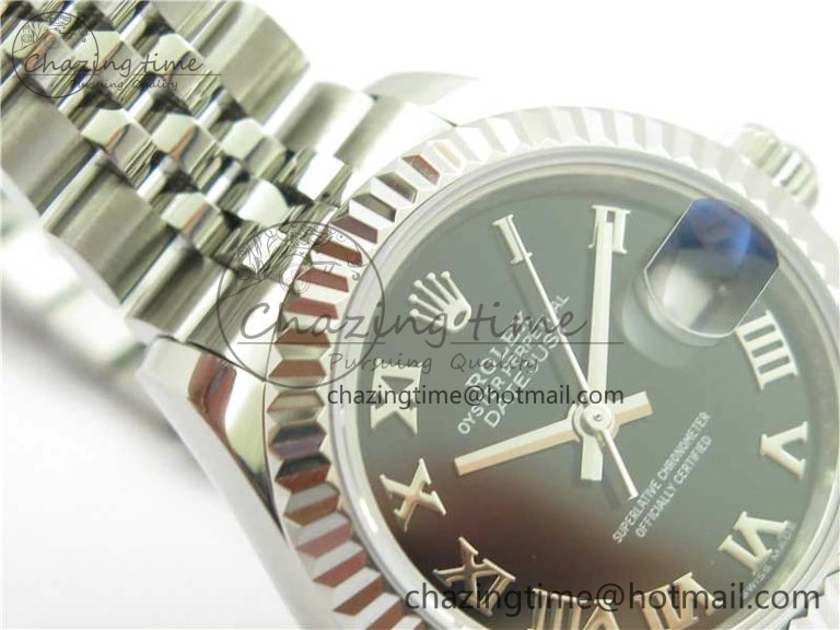 Datejust 28mm 279174 SS BP Maker Best Edition Black Roman Dial on SS Jubilee Bracelet ETA2671