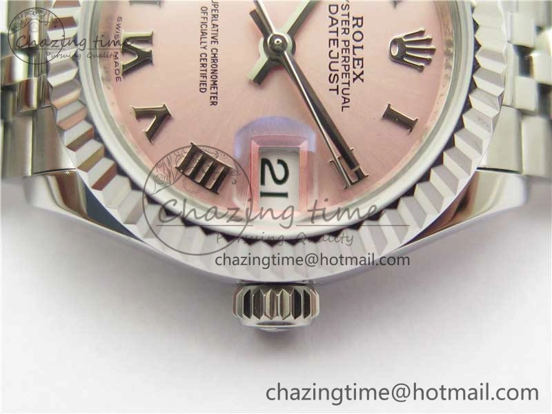 Datejust 28mm 279174 SS BP Maker Best Edition Pink Roman Dial on SS Jubilee Bracelet ETA2671