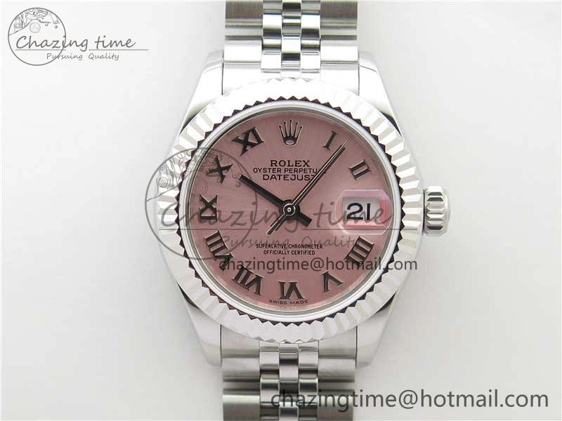 Datejust 28mm 279174 SS BP Maker Best Edition Pink Roman Dial on SS Jubilee Bracelet ETA2671
