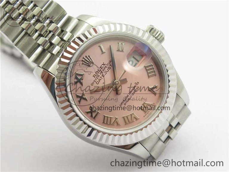 Datejust 28mm 279174 SS BP Maker Best Edition Pink Roman Dial on SS Jubilee Bracelet ETA2671