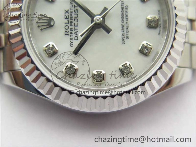 Datejust 28mm 279174 SS BP Maker Best Edition White Crystal Dial on SS Jubilee Bracelet ETA2671
