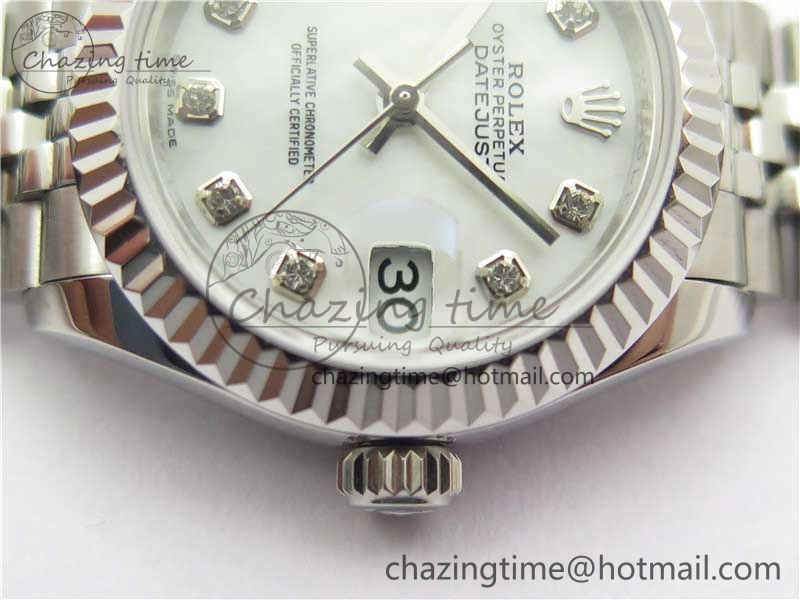 Datejust 28mm 279174 SS BP Maker Best Edition White Crystal Dial on SS Jubilee Bracelet ETA2671