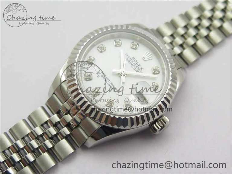 Datejust 28mm 279174 SS BP Maker Best Edition White Crystal Dial on SS Jubilee Bracelet ETA2671