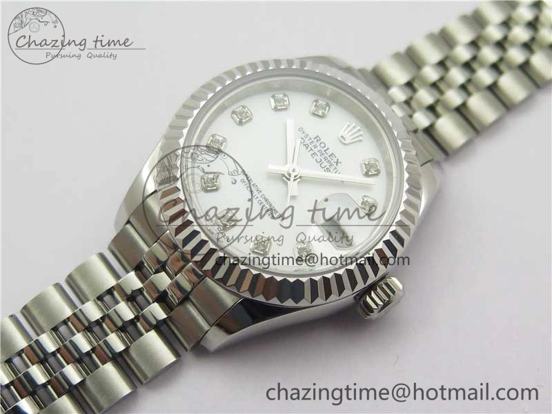 Datejust 28mm 279174 SS BP Maker Best Edition White Crystal Dial on SS Jubilee Bracelet ETA2671