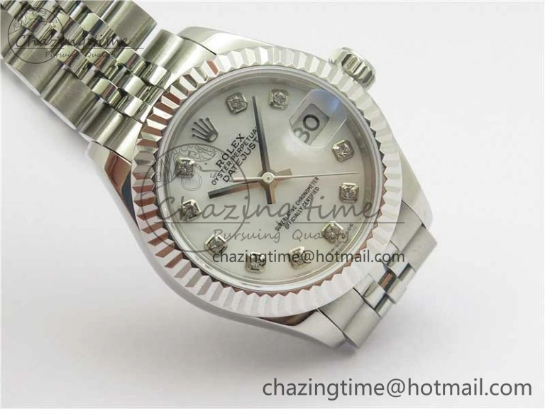Datejust 28mm 279174 SS BP Maker Best Edition White Crystal Dial on SS Jubilee Bracelet ETA2671