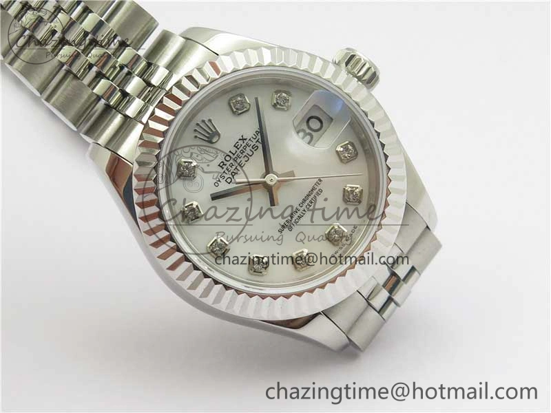 Datejust 28mm 279174 SS BP Maker Best Edition White Crystal Dial on SS Jubilee Bracelet ETA2671