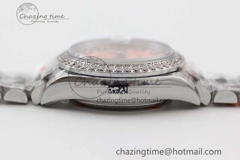 Datejust 28mm 279179 SS Crystals TWF Best Edition Pink Dial Star Crystals Markers on SS Oyster Bracelet NH05