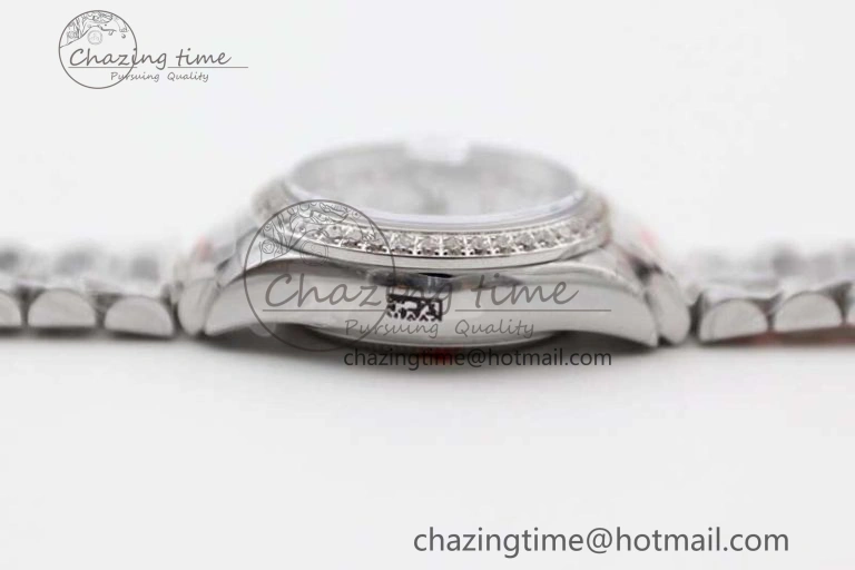 Datejust 28mm 279179 SS Crystals TWF Best Edition Silver Dial Star Crystals Markers on SS Oyster Bracelet NH05