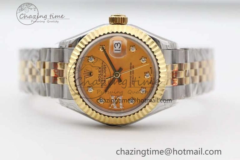 Datejust 28mm 279179 SS YG TWF Best Edition Gold Diamonds Markers Dial on SS YG Jubilee Bracelet NH05