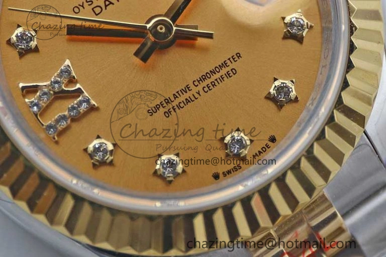 Datejust 28mm 279179 SS YG TWF Best Edition Gold Diamonds Markers Dial on SS YG Jubilee Bracelet NH05