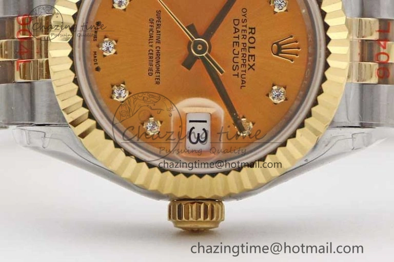 Datejust 28mm 279179 SS YG TWF Best Edition Gold Diamonds Markers Dial on SS YG Jubilee Bracelet NH05