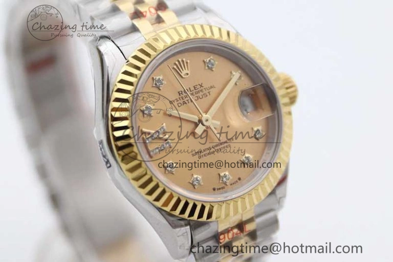 Datejust 28mm 279179 SS YG TWF Best Edition Gold Diamonds Markers Dial on SS YG Jubilee Bracelet NH05