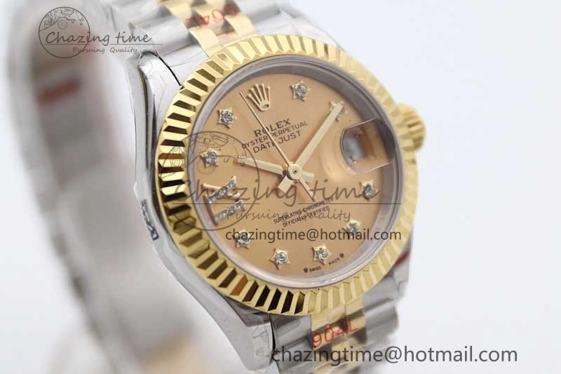 Datejust 28mm 279179 SS YG TWF Best Edition Gold Diamonds Markers Dial on SS YG Jubilee Bracelet NH05